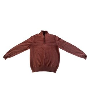 Mens Brown Knit‎ Pullover Sweater Ribbed Chunky Knitwear Warm Layering
